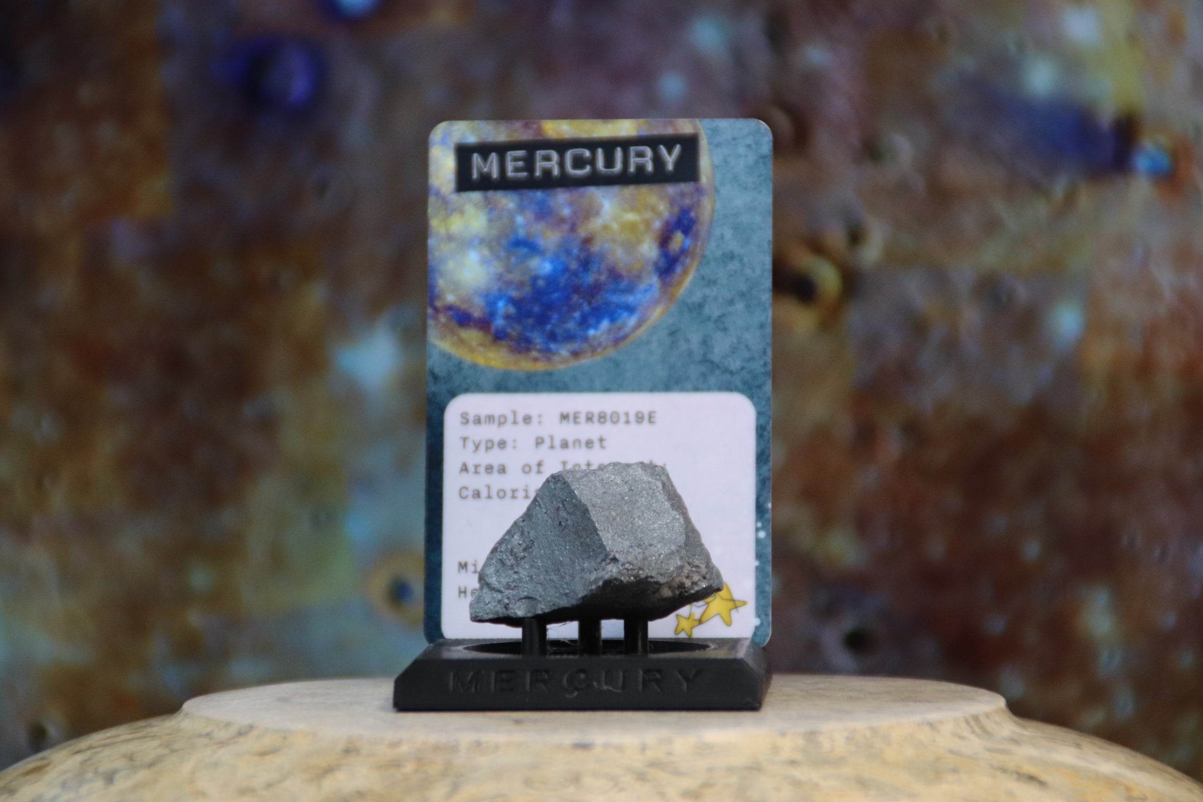 🪨 Planet Mercury Rock Sample Display | Hematite Mineral | STEM learning product