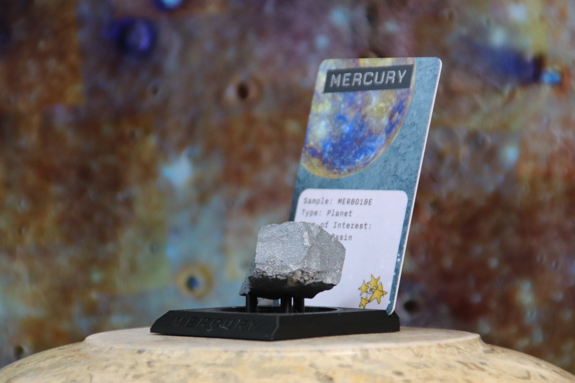 🪨 Planet Mercury Rock Sample Display | Hematite Mineral | STEM learning product