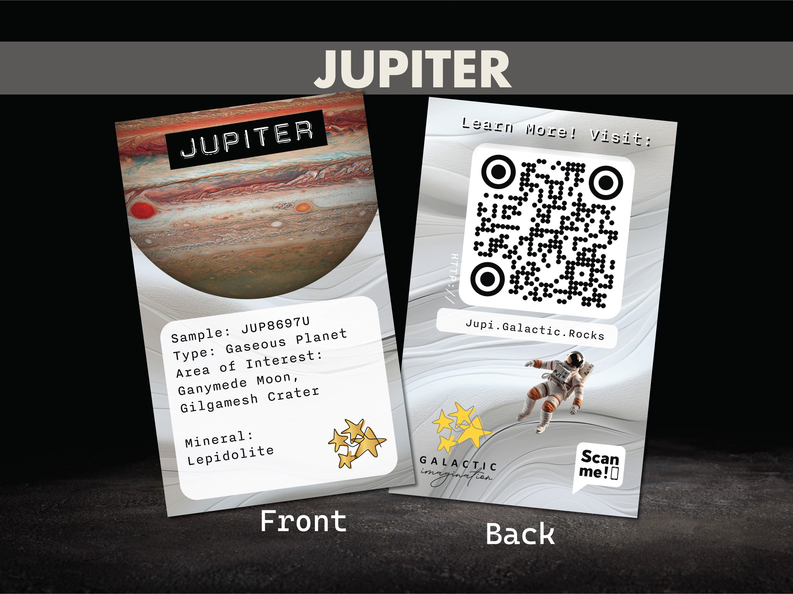 06 Planet Jupiter Planetary Discovery Kit | Lepidolite Rock Mineral Sample | STEM learning product | Planet 6 of Planet of the Month Club